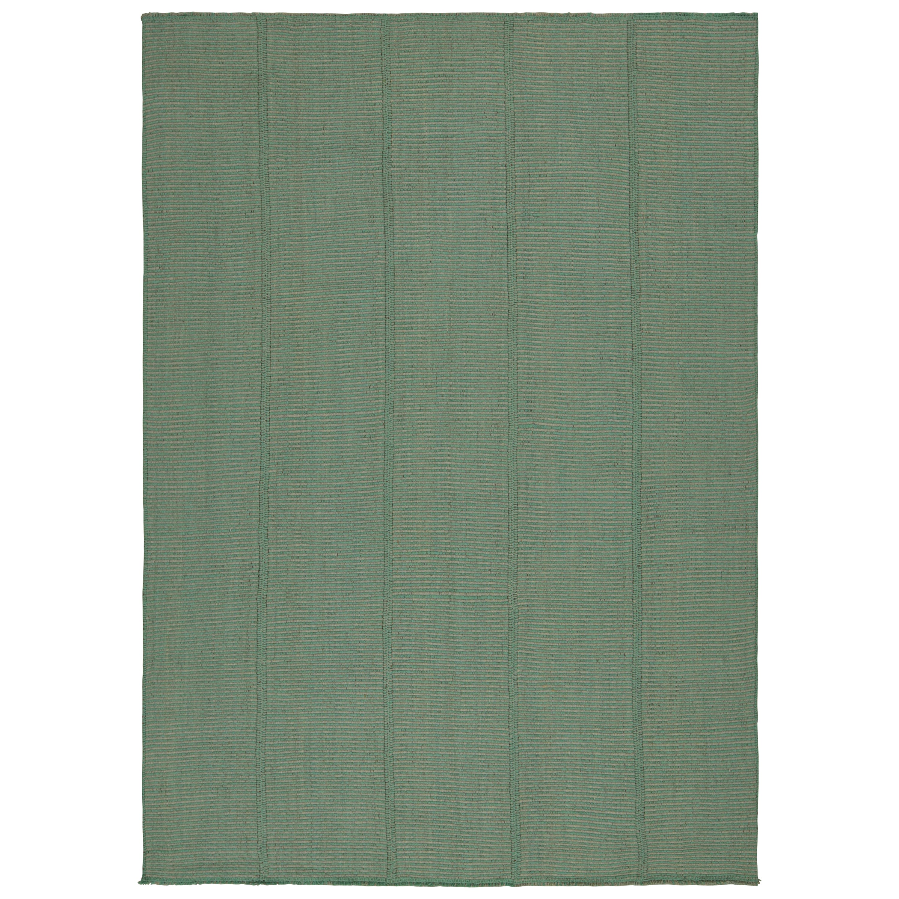 Rug & Kilim’s Contemporary Kilim, in Teal and Seafoam  Accents For Sale