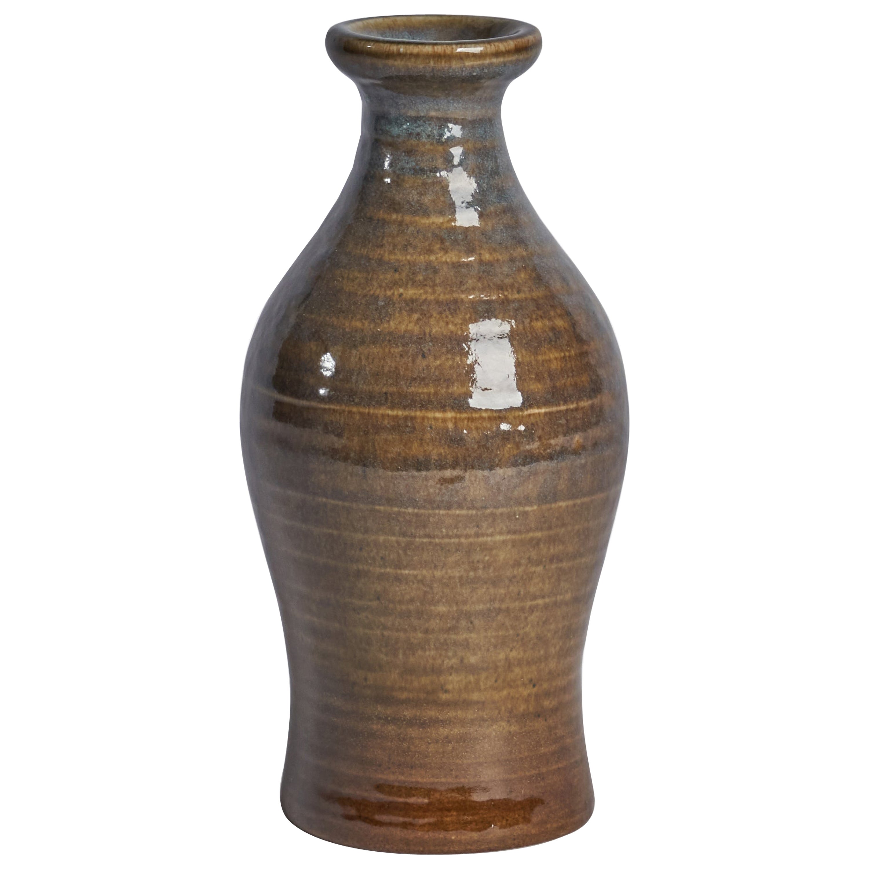 Carl-Harry Stålhane, Vase, Stoneware, Sweden, 1950s For Sale