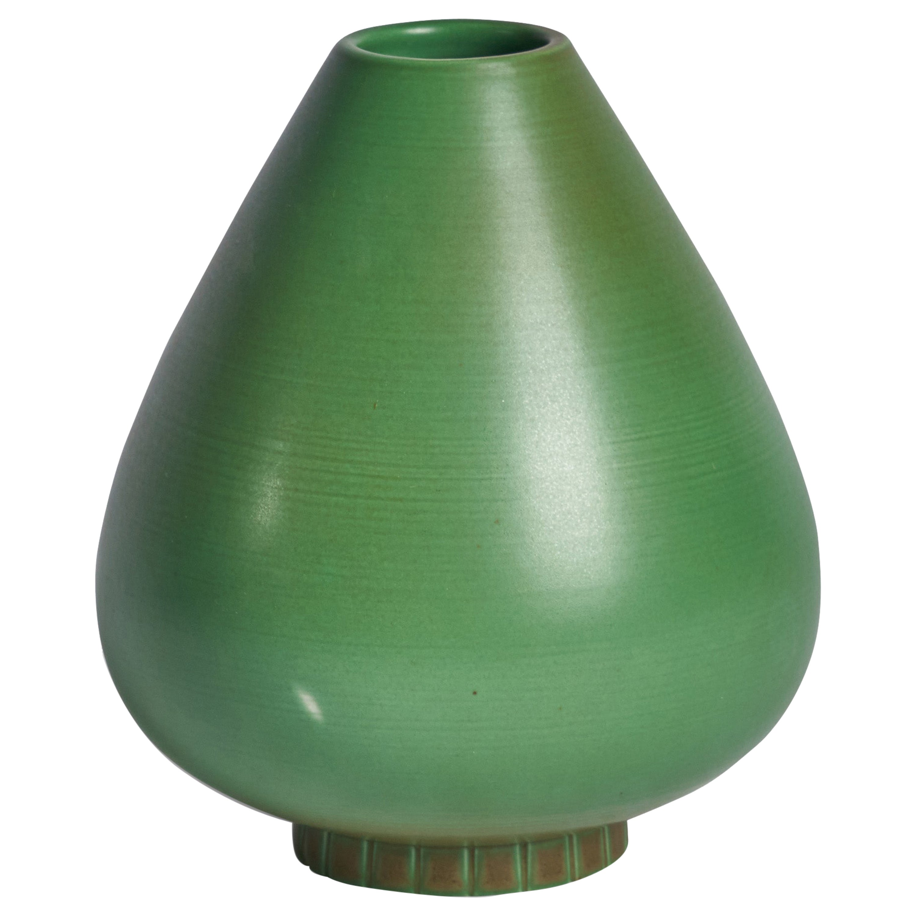 Gunnar Nylund, Vase, Steingut, Schweden, 1940er Jahre im Angebot