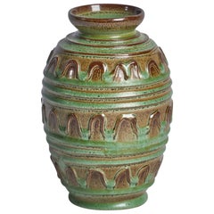 Erik Mornils, Vase, Earthenware, Sweden, 1930s