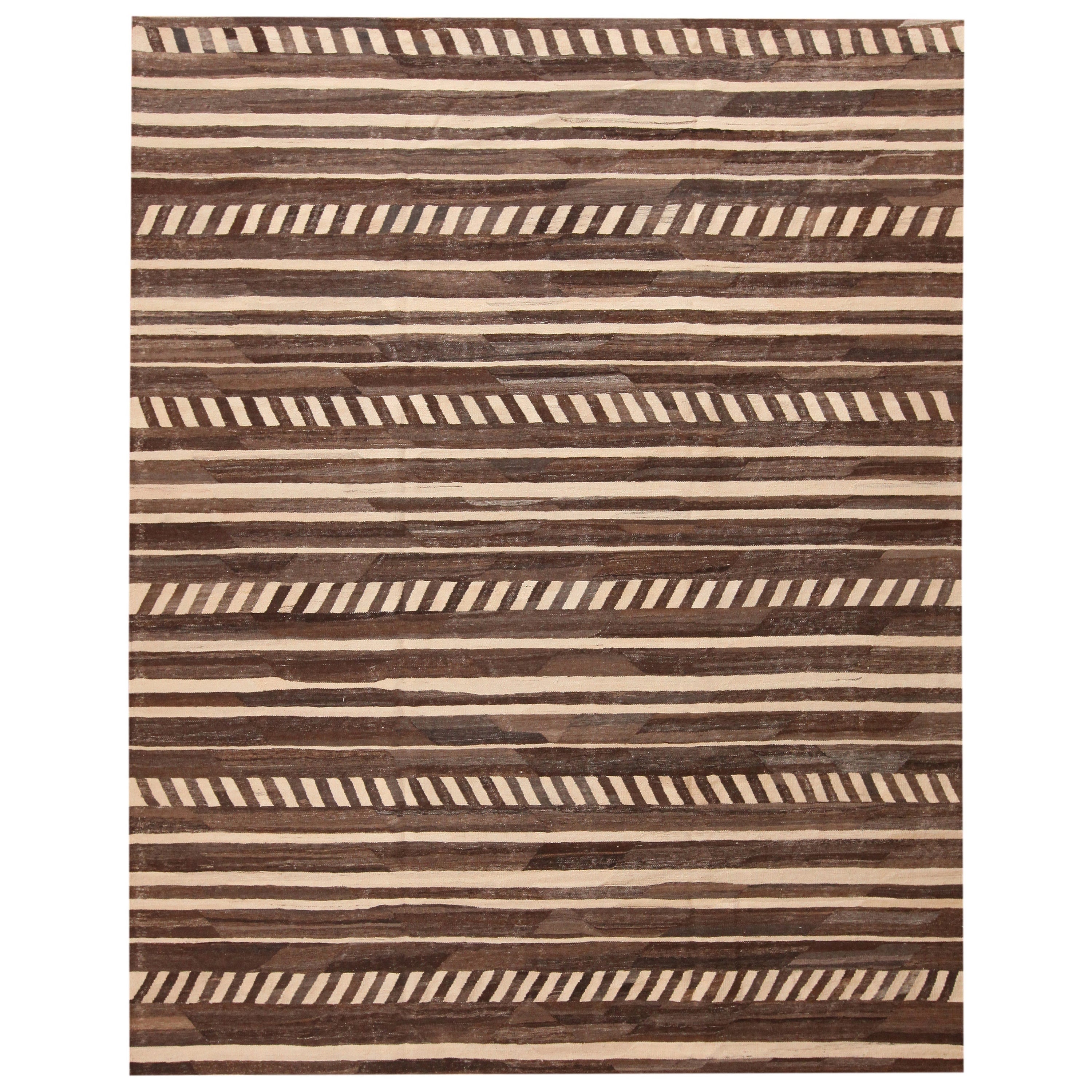 Nazmiyal Collection Kilim Moderno Tejido Plano. 9 pies 3 pulgadas x 11 pies 5 pulgadas