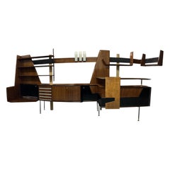 Large rosewood wall unit/dry bar by Vittorio Dassi