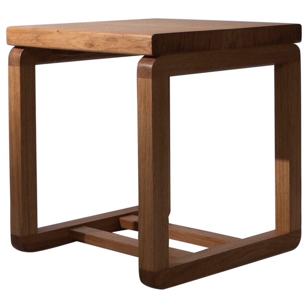 English Oak Side Table For Sale