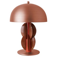 Lampe de table Monarch Rosso Alicante et cuivre brossé de Carla Baz