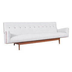 Vintage Walnut Sofa Model U-150 by Jens Risom