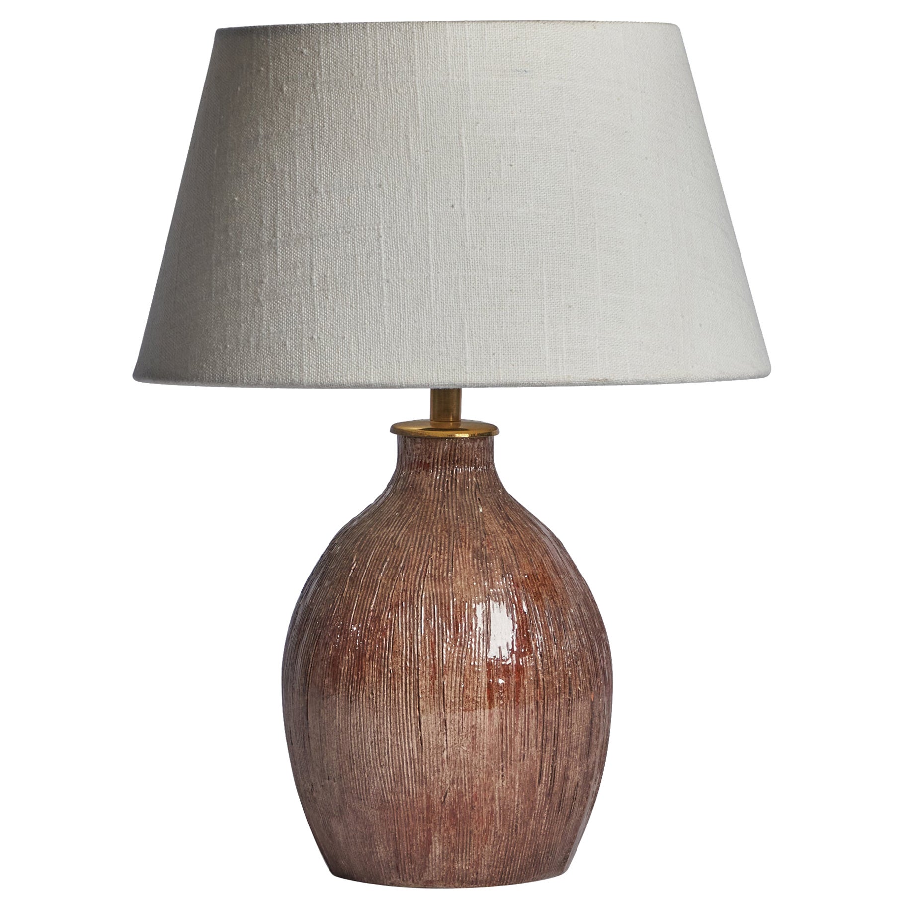 Schwedische Designerin, Tischlampe, Keramik, Schweden, 1956 im Angebot