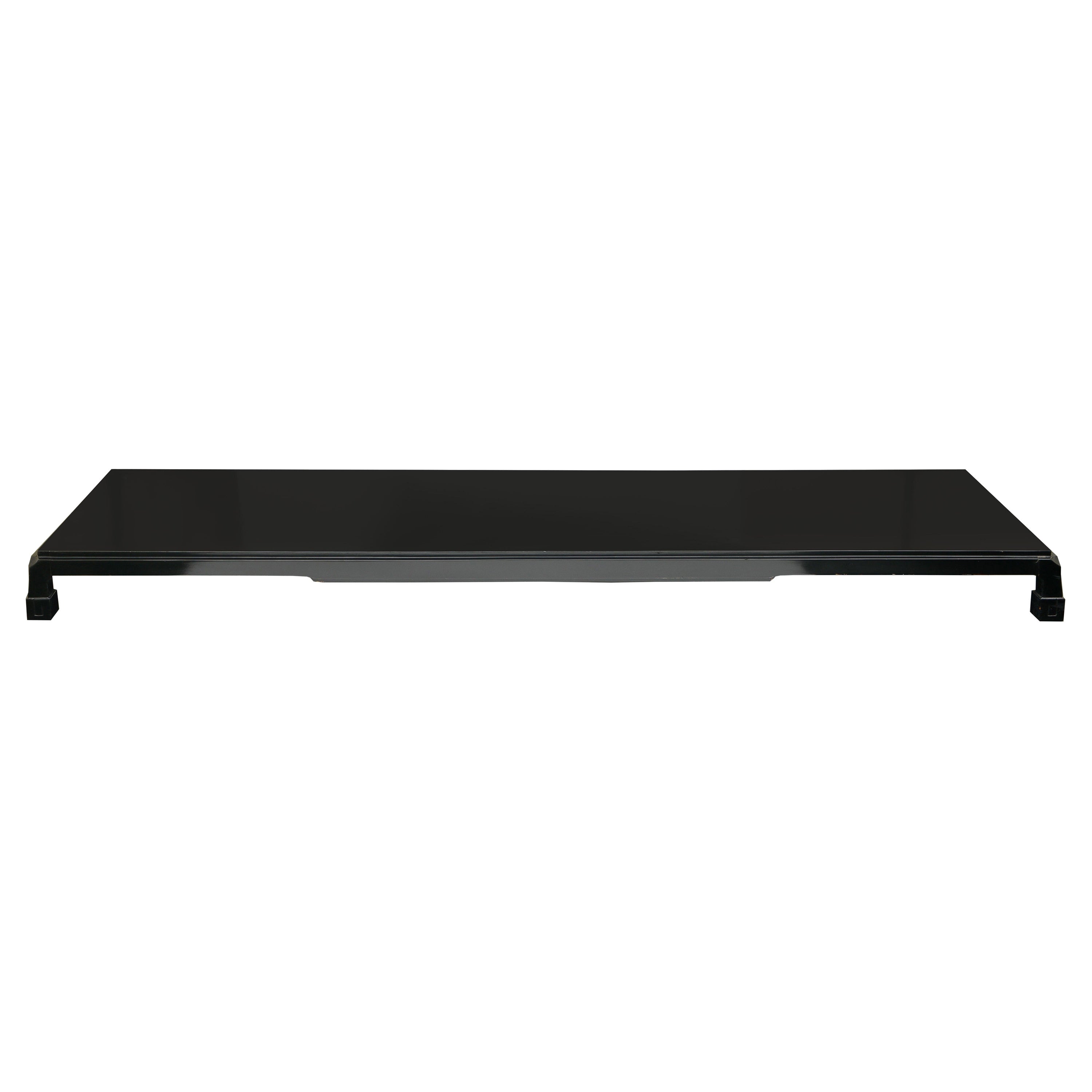 James Mont Low Japanese Floor Table in Black Lacquer For Sale