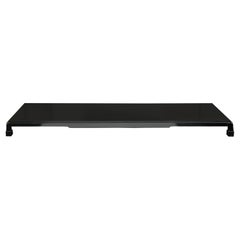 James Mont Low Japanese Floor Table in Black Lacquer