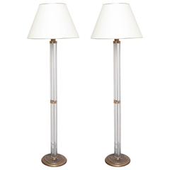 Pair of Murano Modernist Floor Lamp