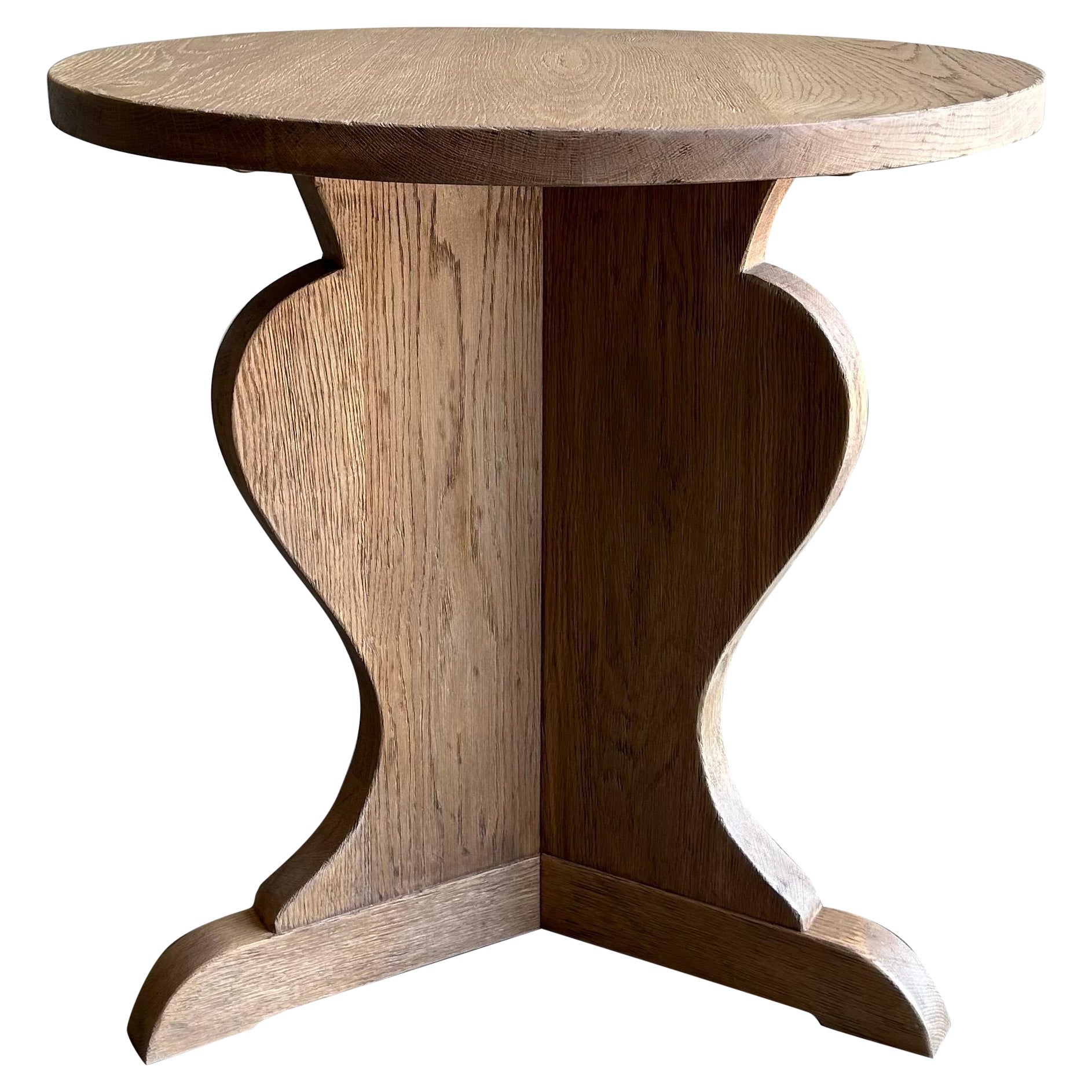 Custom Made White Oak Accent Table or Side Table For Sale