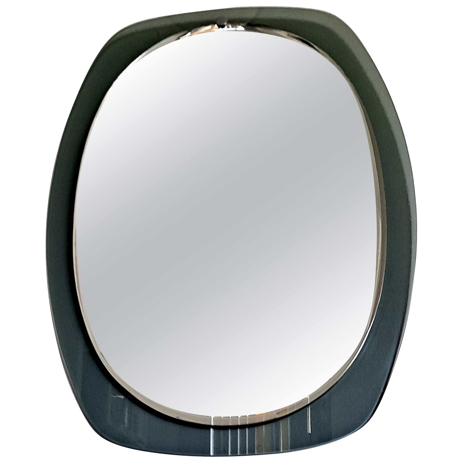 Italian Mirror Attributed to Metalvetro for Galvorame  For Sale