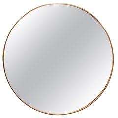 Used Italian Round Wall Mirror 1980s