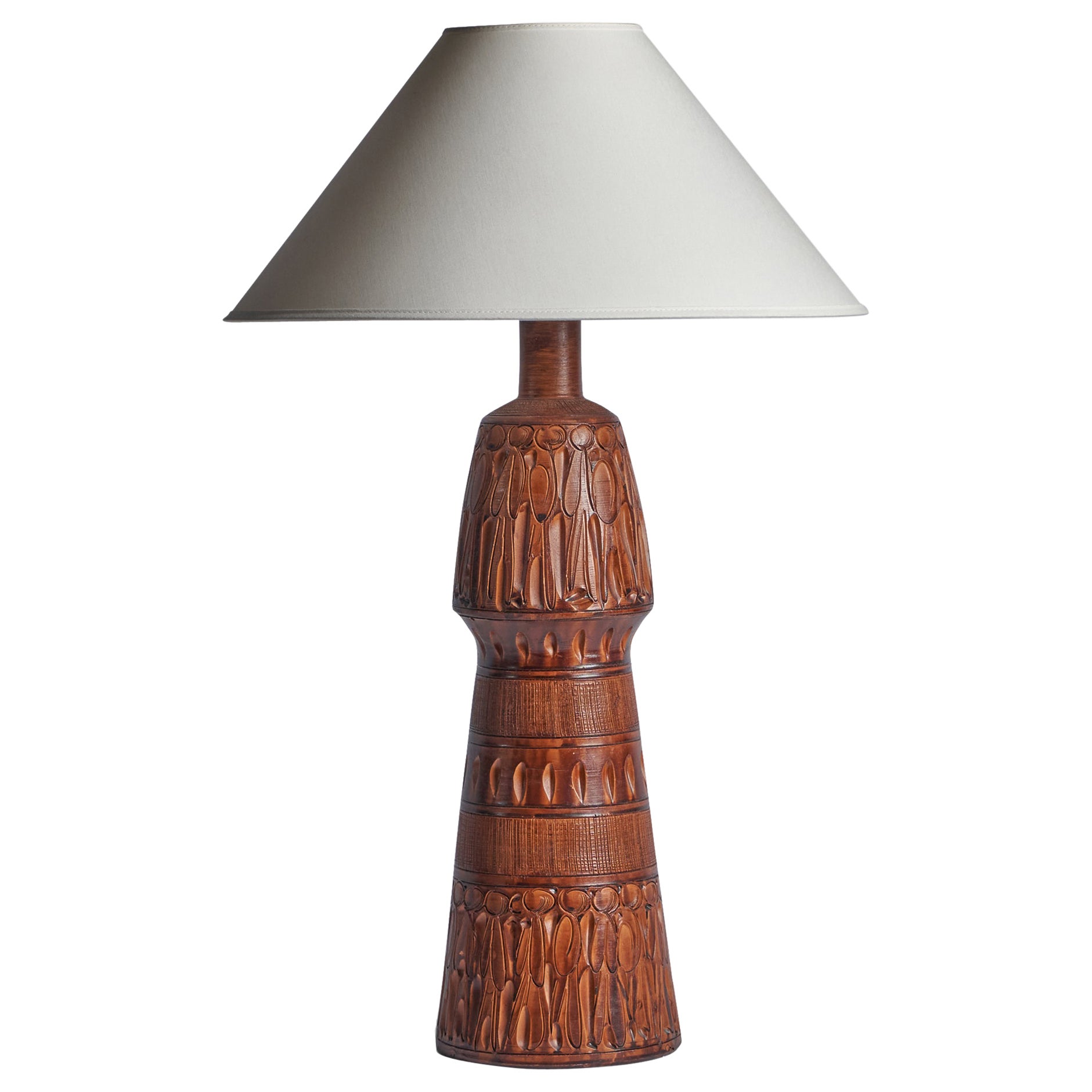 Italienische Designerin, große Tischlampe, Keramik, Italien, 1960er Jahre im Angebot