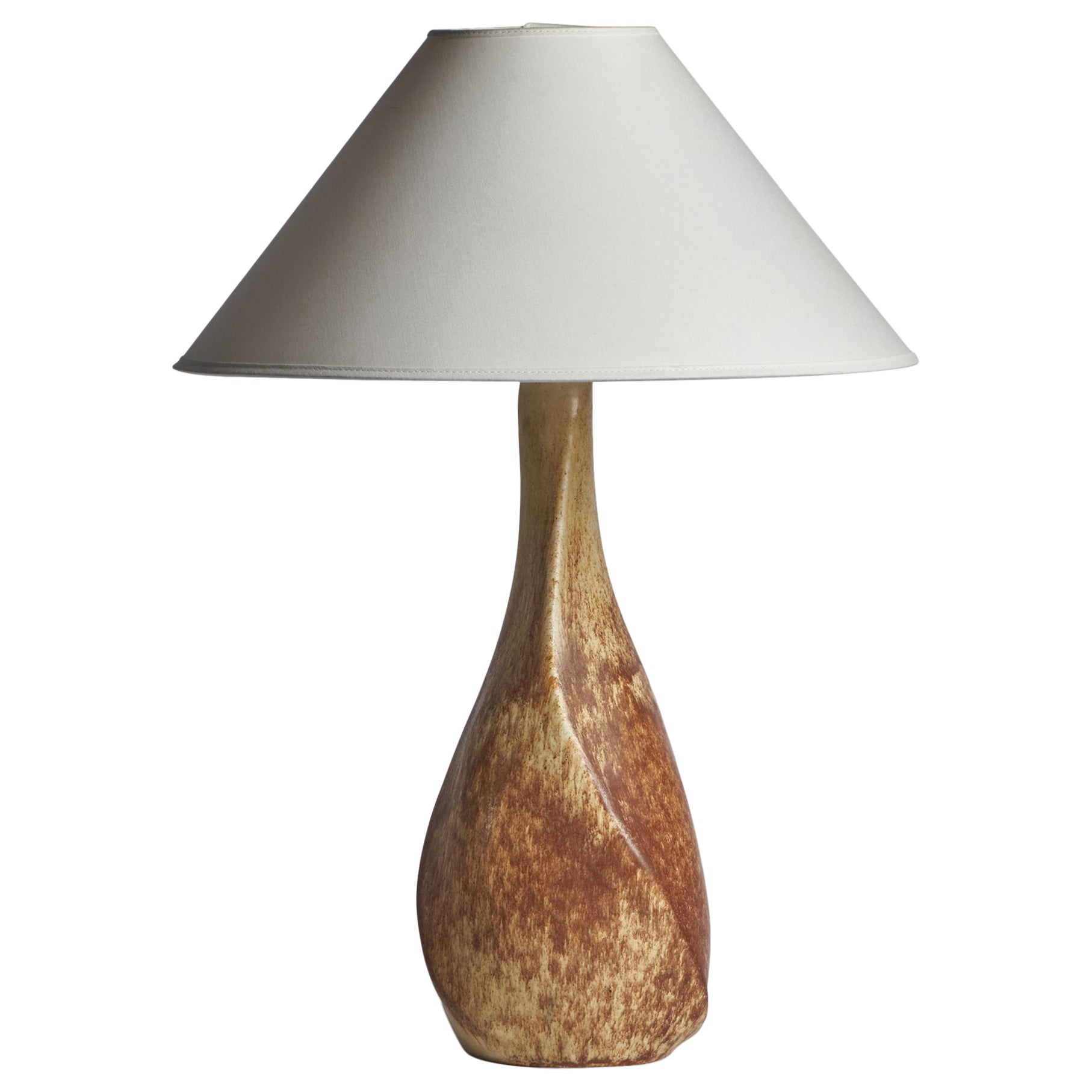 Preben Brandt Larsen, Tischlampe, Steingut, Dänemark, 1960er Jahre im Angebot