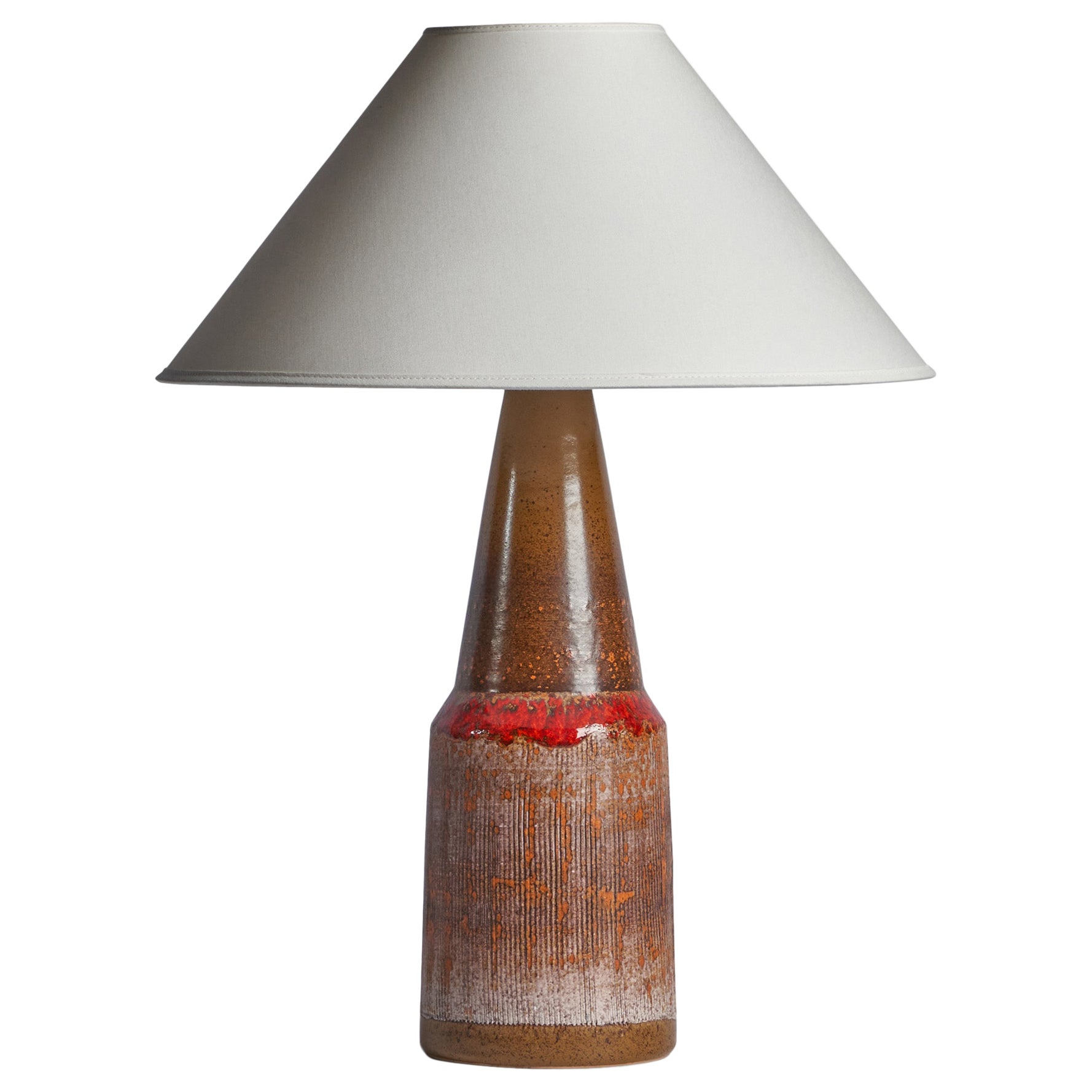 Tilgmans, Tischlampe, Steingut, Schweden, 1960er Jahre