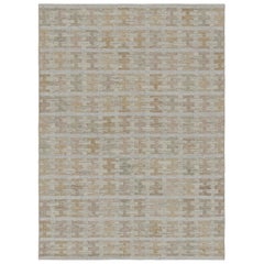 Rug & Kilim's skandinavischer Stil Kilim-Teppich Design in Beige-Braun-Mustern