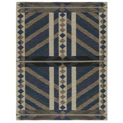Rug & Kilim's Scandinavian Style Kilim Rug Design/One in Beige-Brown Patterns