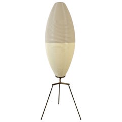 Mid Century Modern Rotaflex Brass & Plastic Tripod Floor Lamp, c1960s
