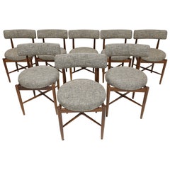 Vintage Victor Wilkins for G Plan Set of Eight  'Fresco' Dining Chairs in Teak