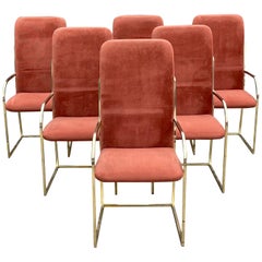 Ensemble de six chaises de salle à manger Milo Baughman DIA Design Institute of America