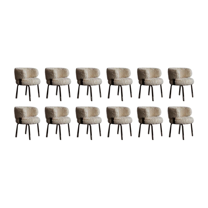 Gianni Moscatelli Dining Chairs for Formanova, 1968, Set of 12 For Sale