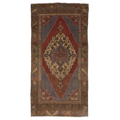 5x9.4 Ft Tapis de village turc fait main. Tapis d'Orient unique en son genre, entièrement en laine