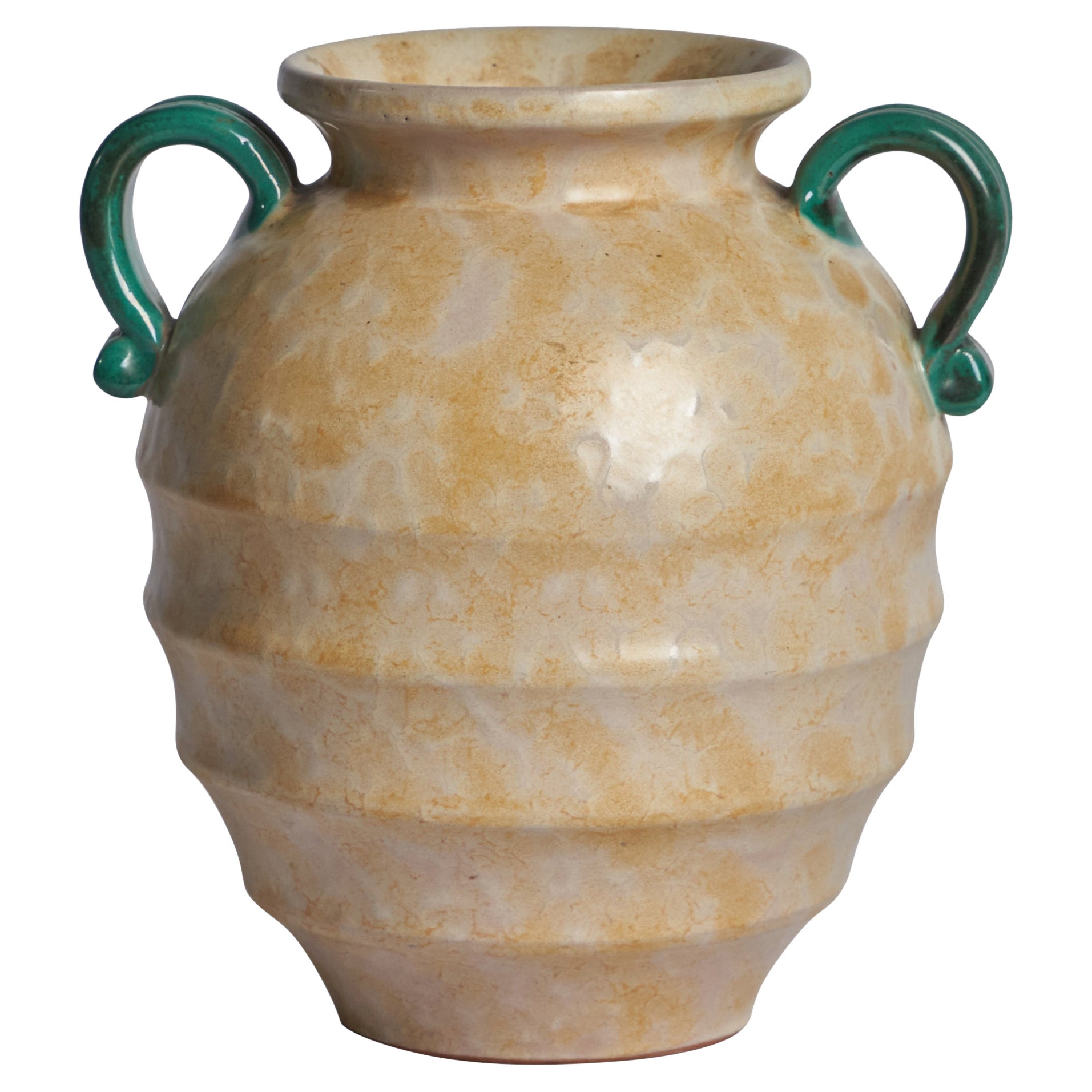 Upsala Ekeby, Vase, Earthenware, Sweden, 1940s For Sale