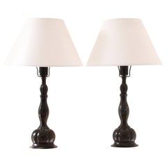 Pair of Just Andersen Lamps, Art Deco, Denmark 1920s