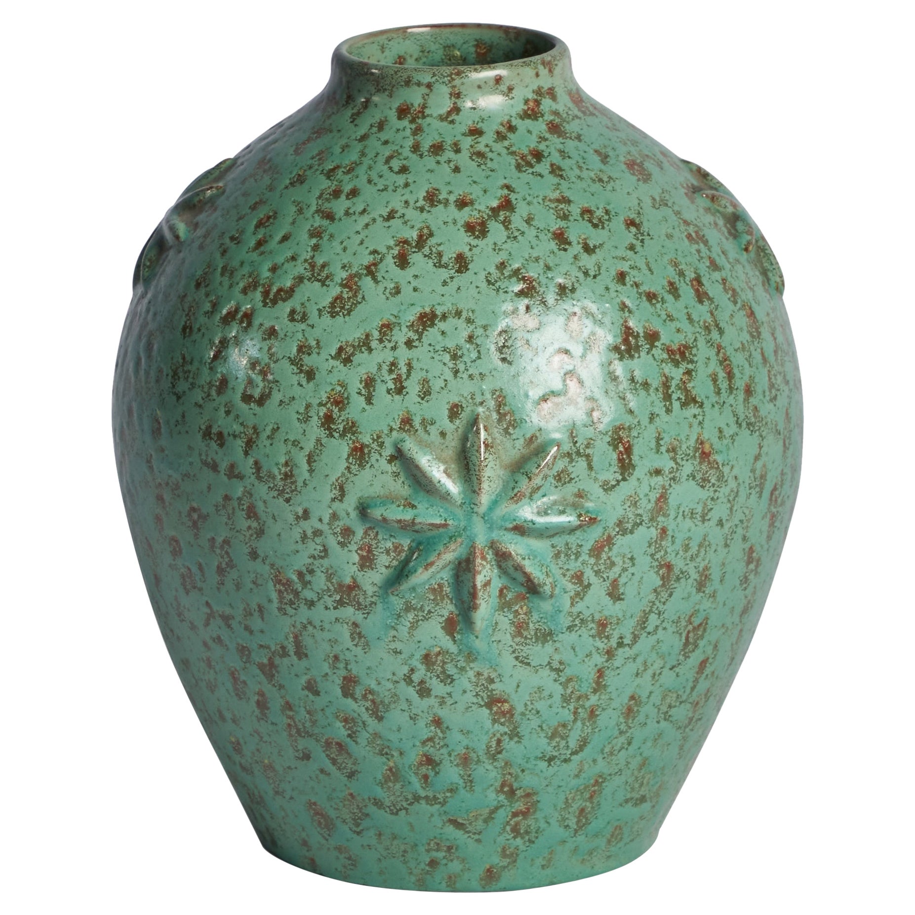 Jerk Werkmäster, Vase, Earthenware, Sweden, 1930s For Sale