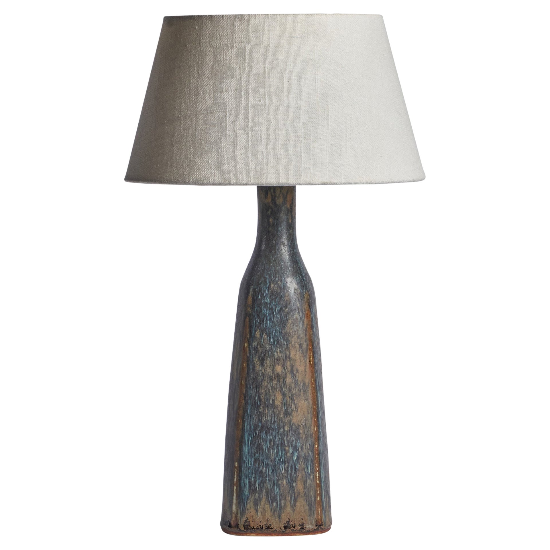 Carl-Harry Stålhane, Table Lamp, Stoneware, Sweden, 1950s For Sale