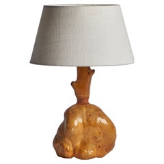 Lampada da tavolo di design svedese, radica, Svezia, anni '60