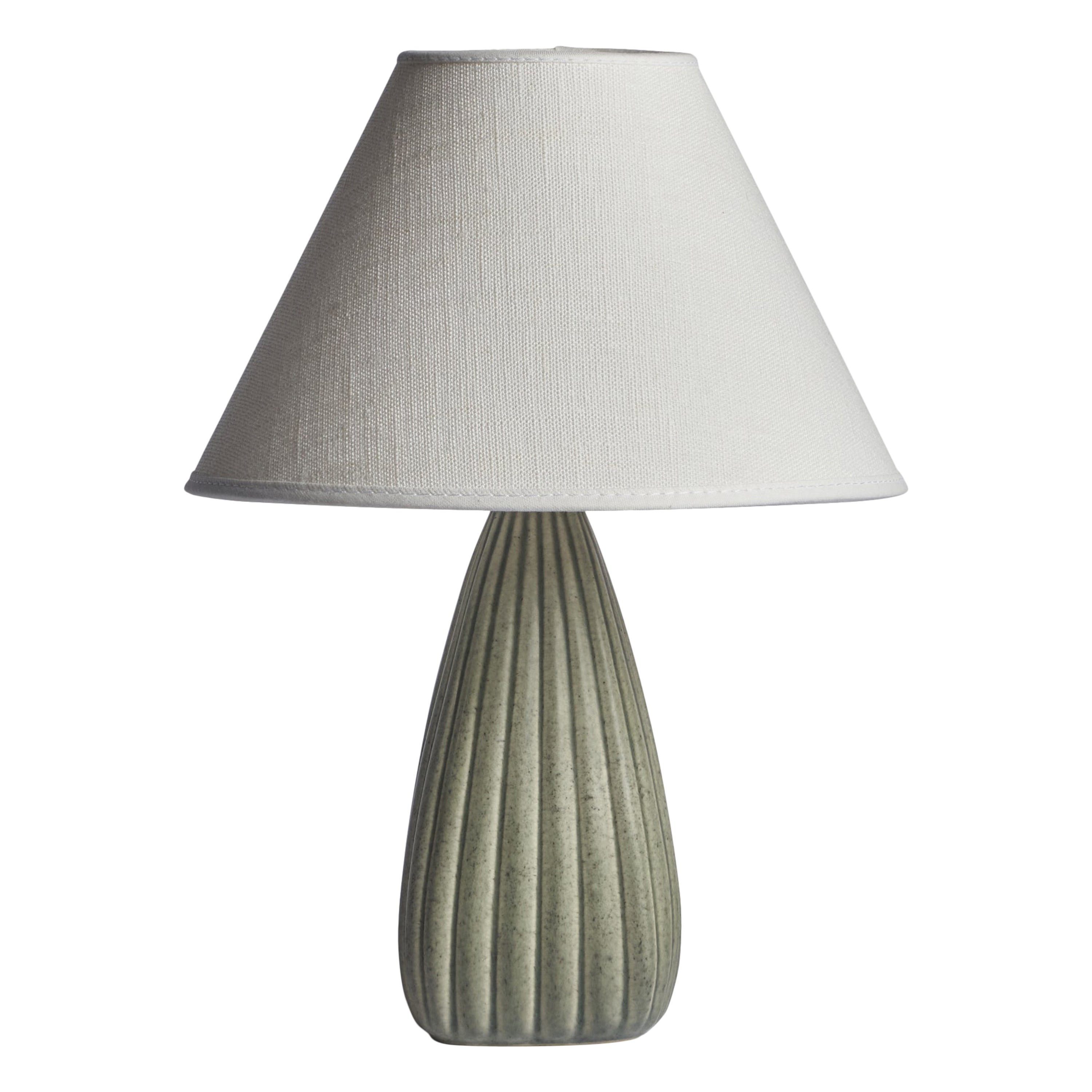 Dänische Designerin, Tischlampe, Steingut, Dänemark, 1950er Jahre