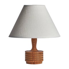 Swedish Designer, Table Lamp, Pine, Sweden, 1970s