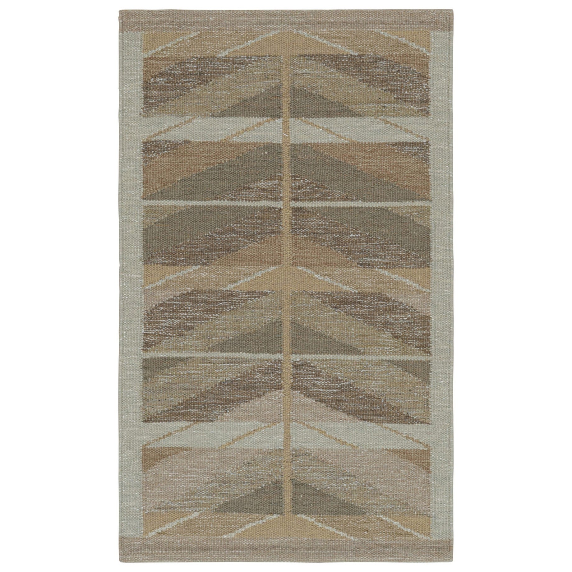 Rug & Kilim’s Scandinavian Kilim and Scatter Rug with Geometric Patterns For Sale
