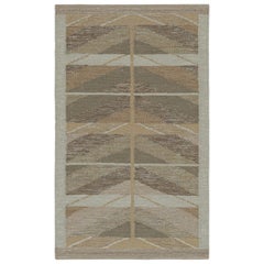 Rug & Kilim’s Scandinavian Kilim and Scatter Rug with Geometric Patterns