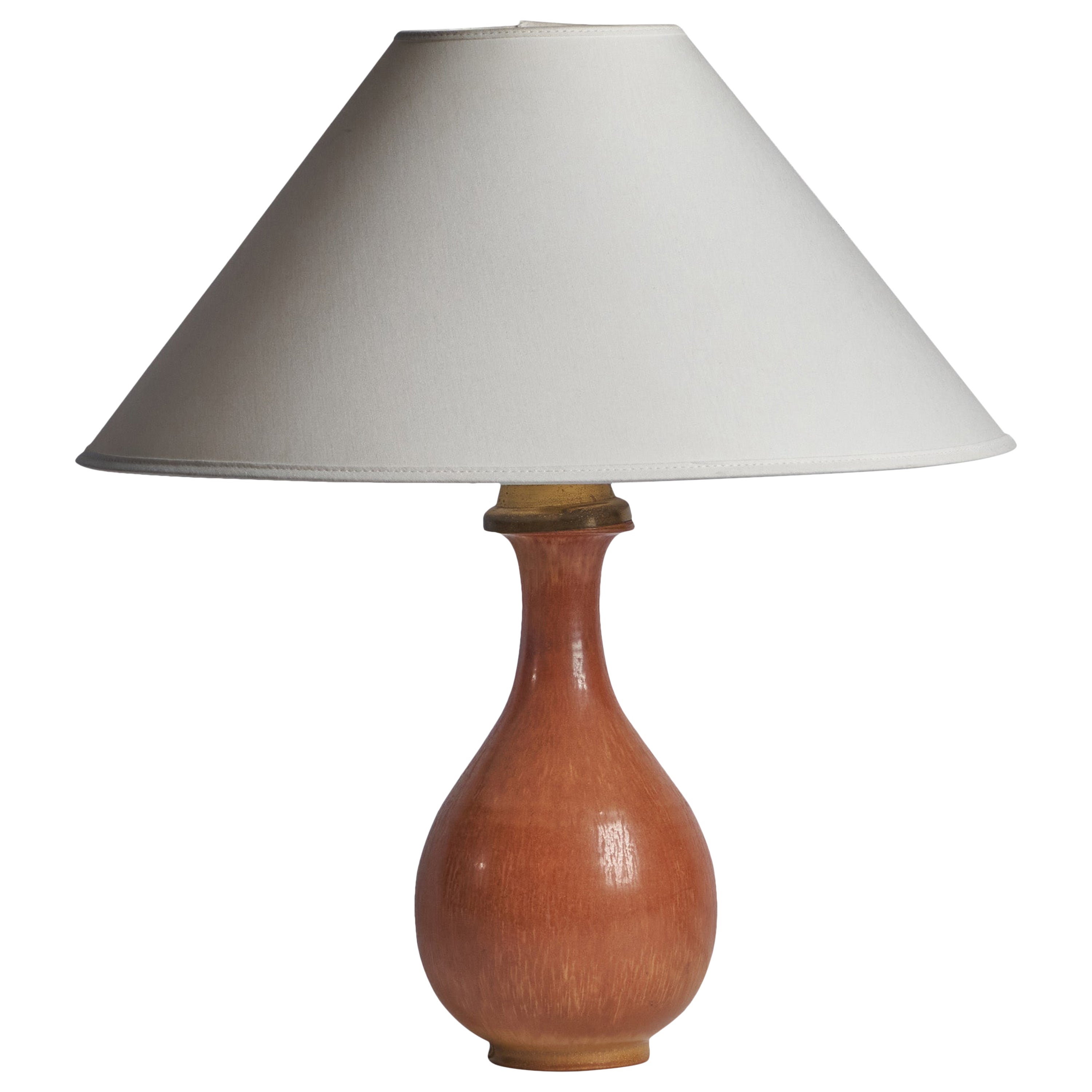 Gunnar Nylund, Table Lamp, Stoneware, Sweden, 1940s For Sale