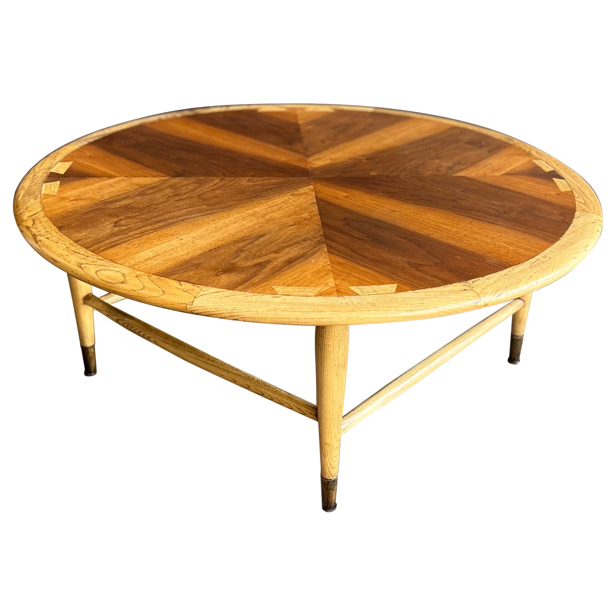 Mid-Century Modern Lane Acclaim Round Dovetail Coffee Table For Sale