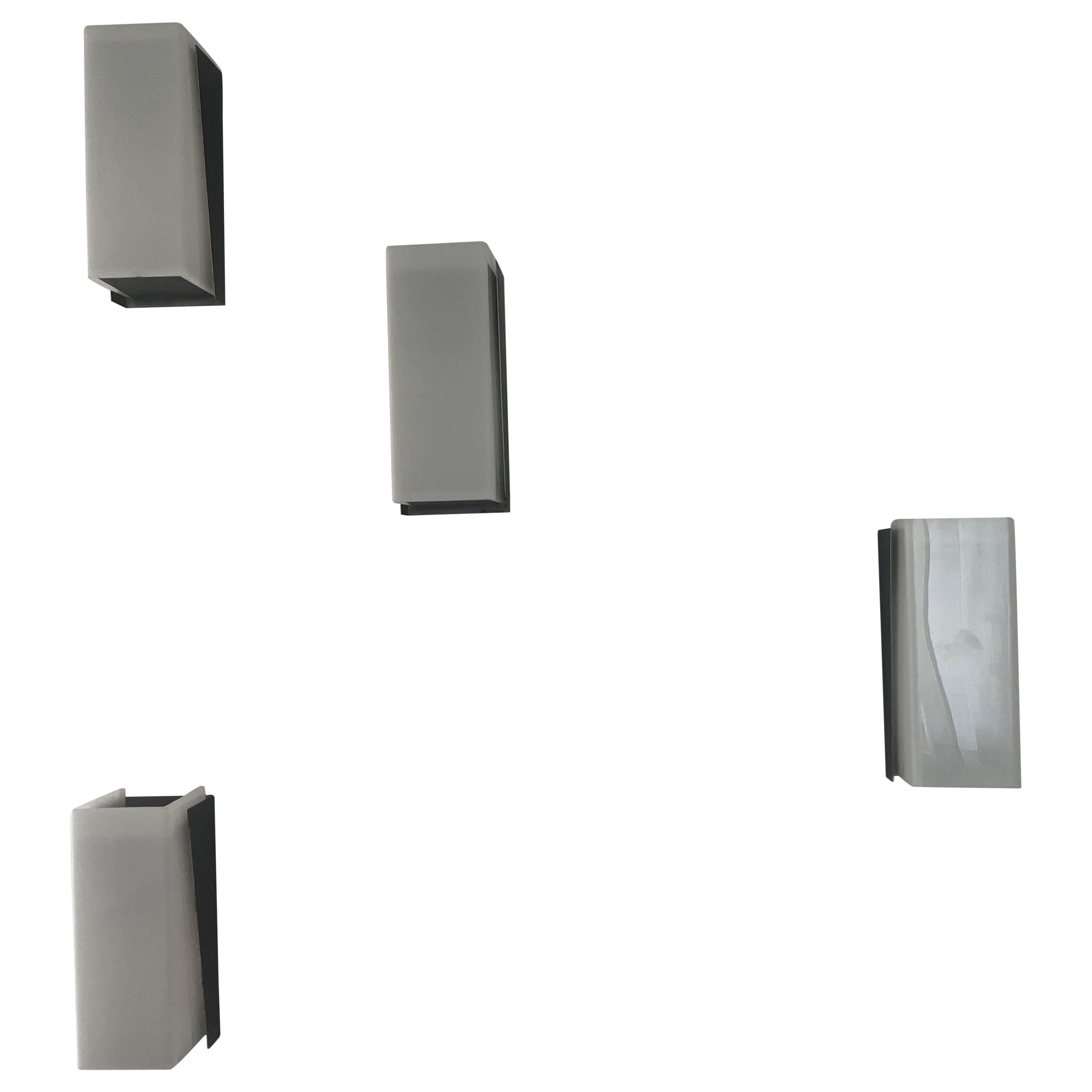 Stilux Set di n.4 Appliques Metallo e Bachelite 1960 -Top Design-