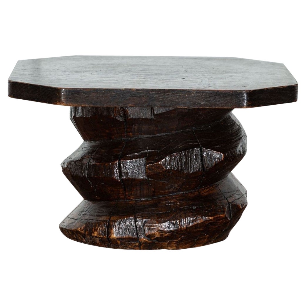 MidC French Elm Corkscrew Pedestals/Table For Sale