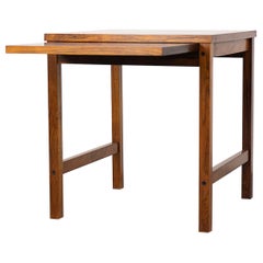 Danish Mid-Century Modern Rosewood Side Table with Pull Out