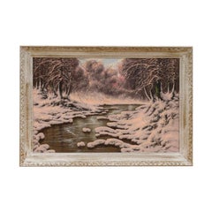 Oil Painting by Joseph Dande “Snowy Banks of the River”