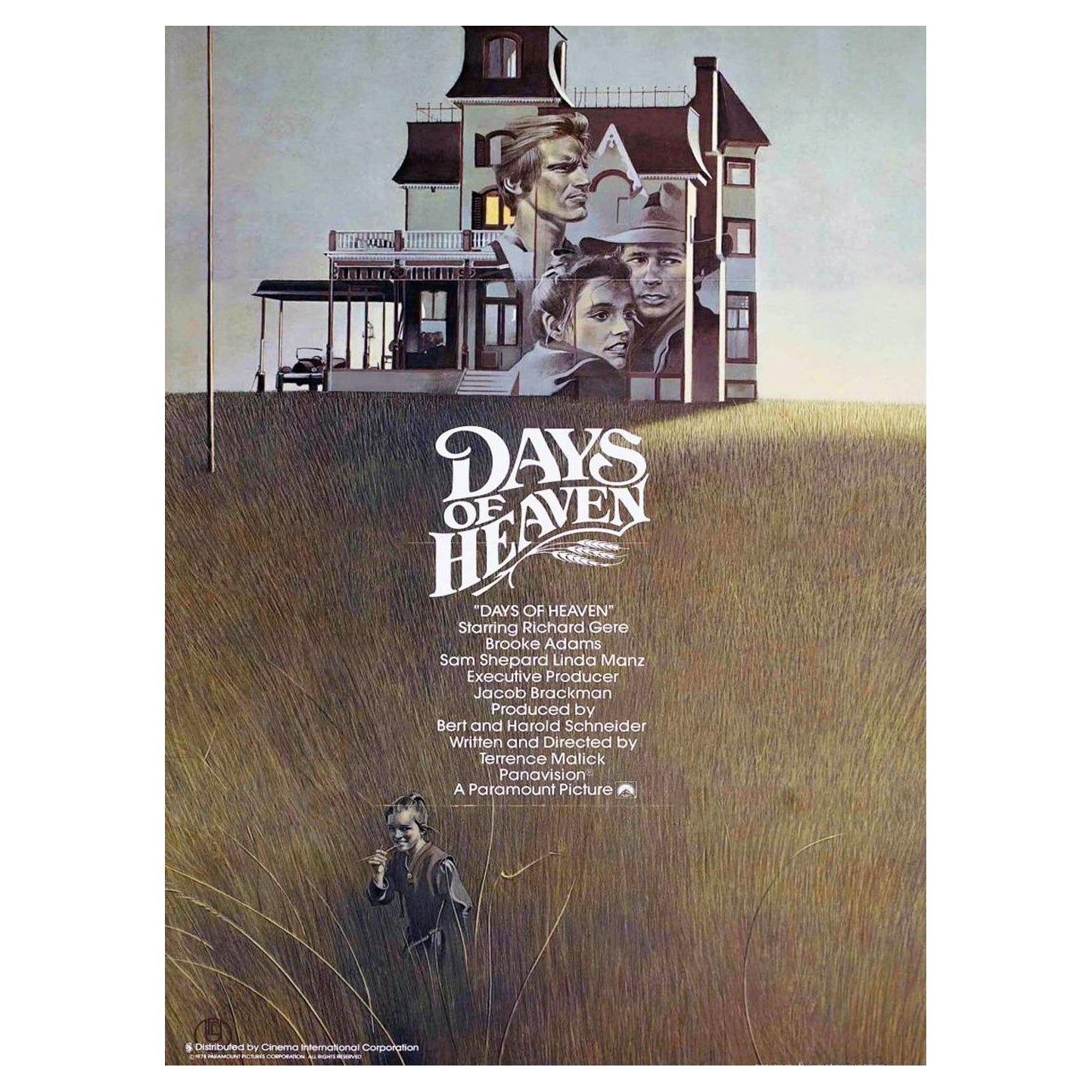 1978 Days of Heaven Original Vintage Poster For Sale