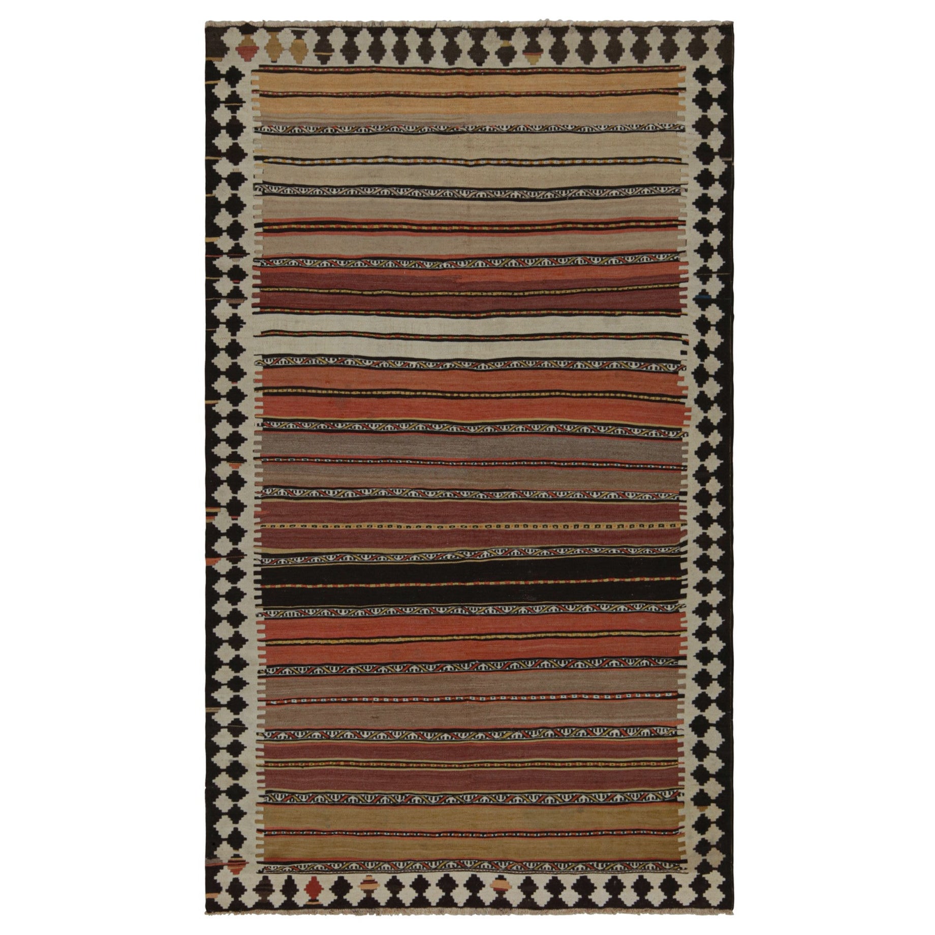 Vintage Afghan Tribal Kilim Rug, with Geometric Stripes, from Rug & Kilim 