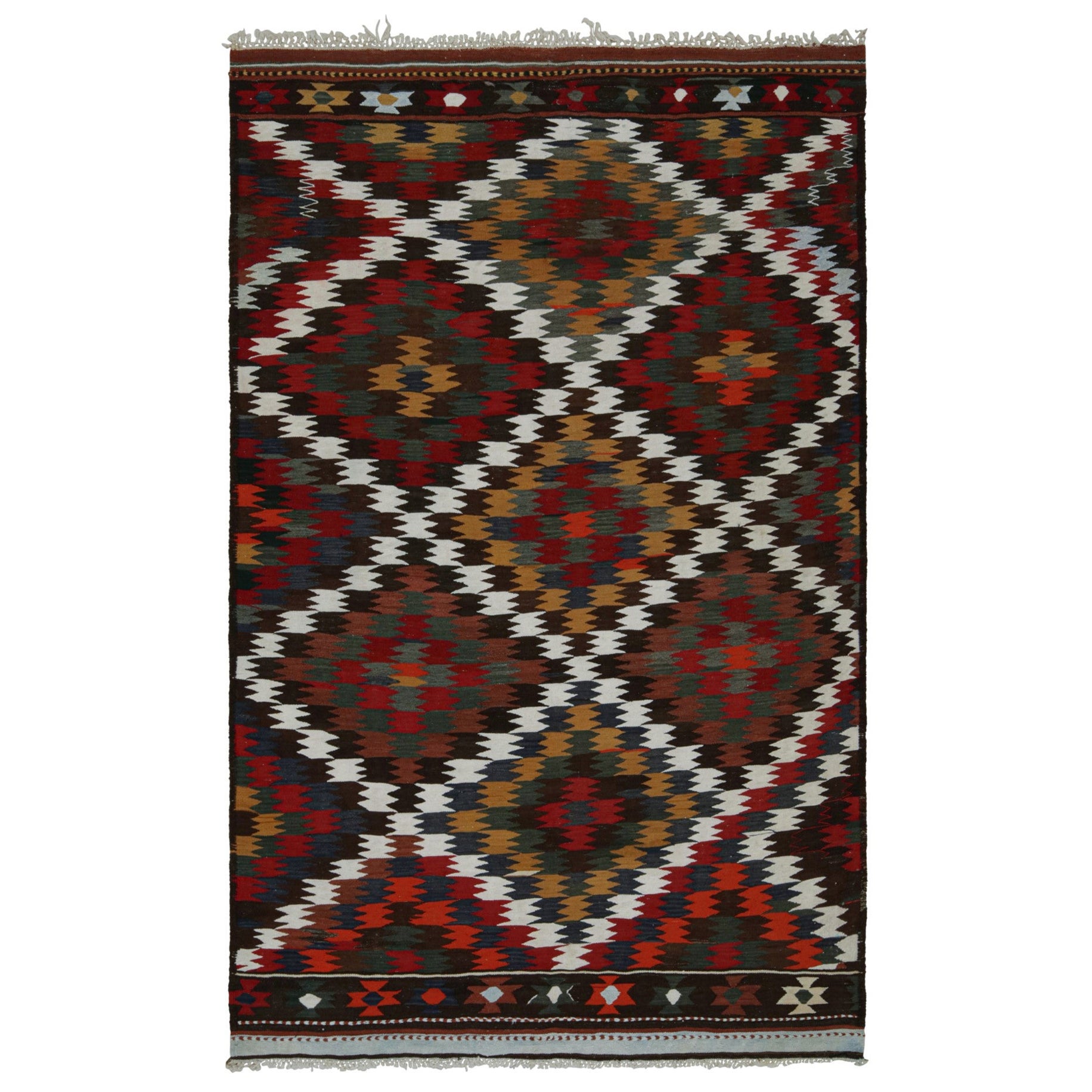 Vintage Afghan Tribal Kilim Rug, with Geometric Patterns, from Rug & Kilim  For Sale