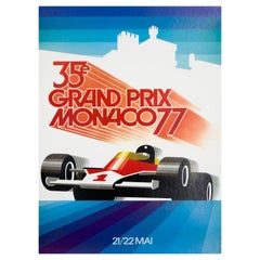 1977 Monaco Grand Prix Original Vintage Poster