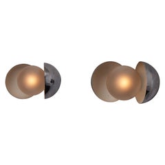 Rare Pair of Diaframma Sconces by G. Piero & A. Monti for Fontana Arte