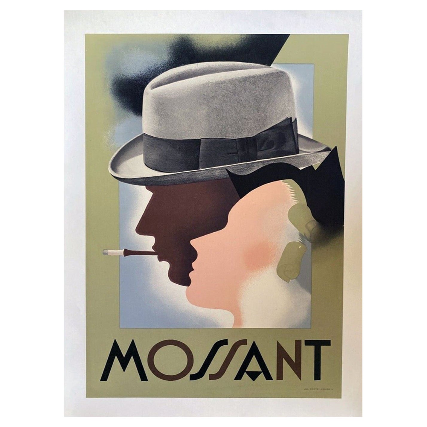 1938 Mossant Original Vintage Poster