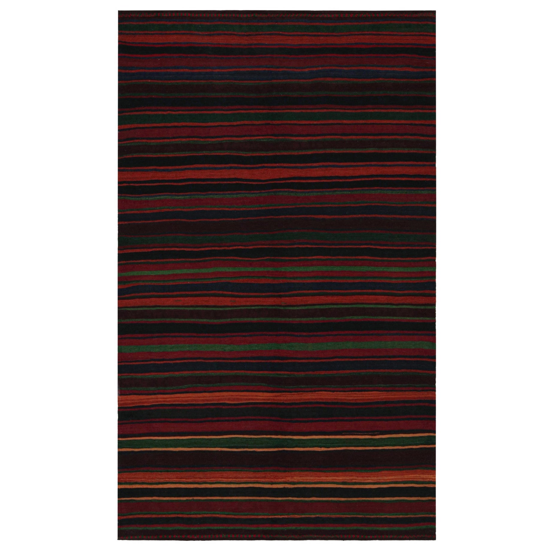 Vintage Afghan Tribal Kilim Rug with Colorful Stripes, from Rug & Kilim  For Sale