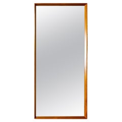 Danish Mid-Century Modern Teak Rectangular Wall Mirror