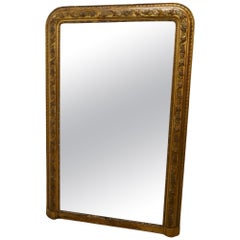 Very Large French 19th Century Louis Philippe Gold Mirror    
